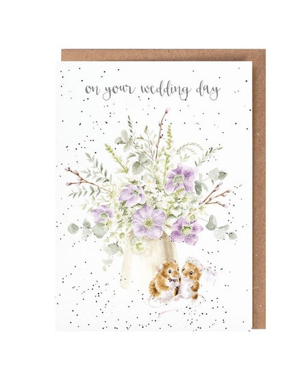 Card Aoc236 On Your Wedding Day Squeaky Hearts Mice