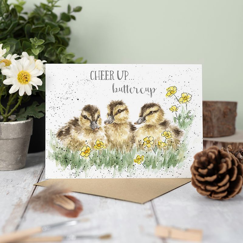 Card - AOC102 - Cheer Up Buttercup - Ducks 