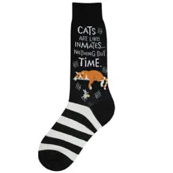 Men's Sock - Cats are like Inmates - 7011M 