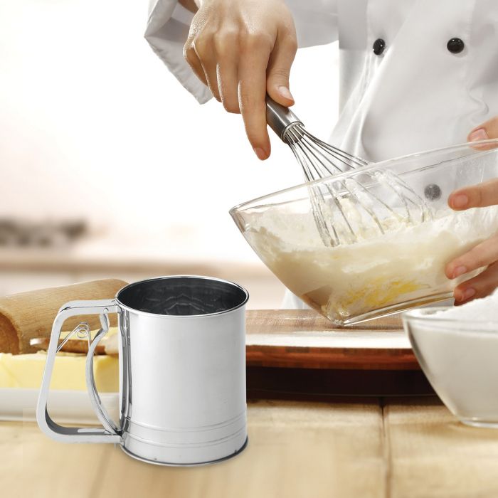 Flour Sifter - 3 Cup - Stainless Steel 