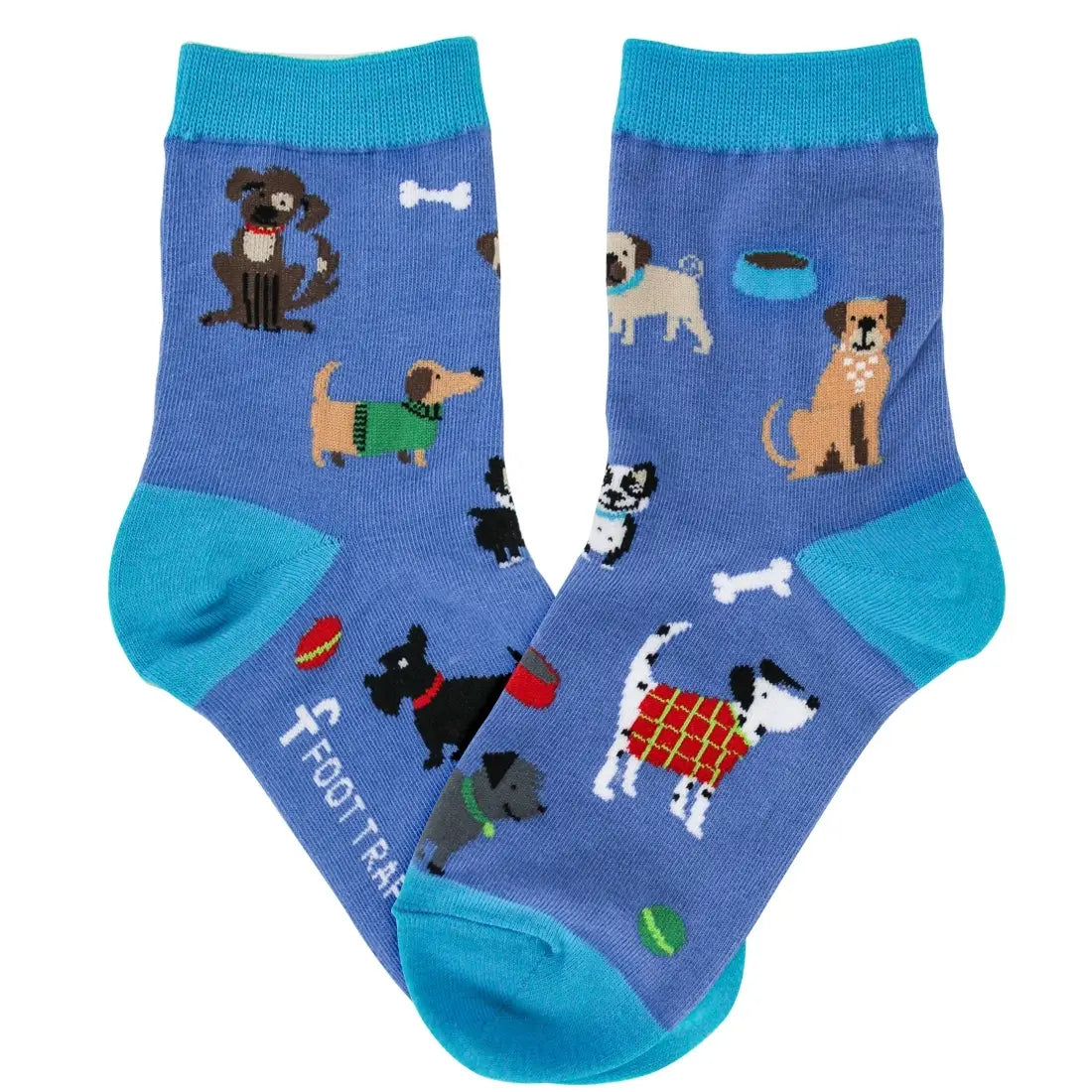 Kid's Socks Two Sizes Available  Dogs Blue 7032 