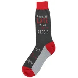 Men's Sock - Running Late is my Cardio - 7046M 