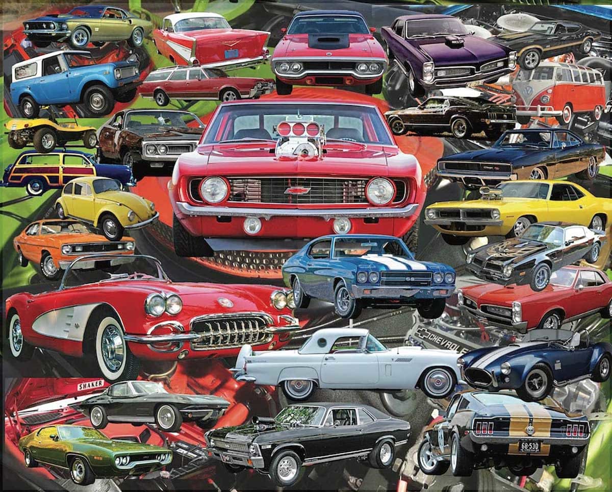 Puzzle Boomer's Favorite Cars 1000Pc 24 x 30" Hp503