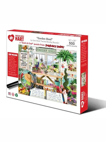 Puzzle Garden Shed Seek &amp; Find 100Pc 18x24" Hpa104
