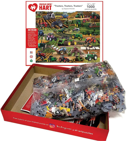 Puzzle&nbsp; Tractors,Tractors,Tractors 1000Pc 24 x 30" Hp231