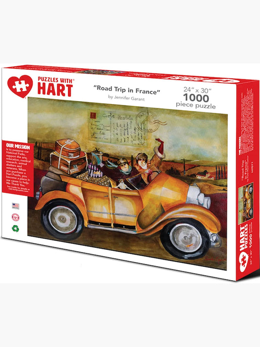 Hart-Puzzle&nbsp; Road Trip To France 1000Pc 24 x 30" Hp071
