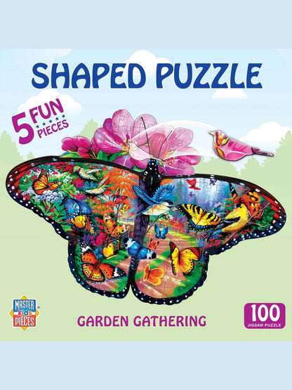 Puzzle 100Pc Shaped Garden Gathering Butterfly Children's  12229.01 