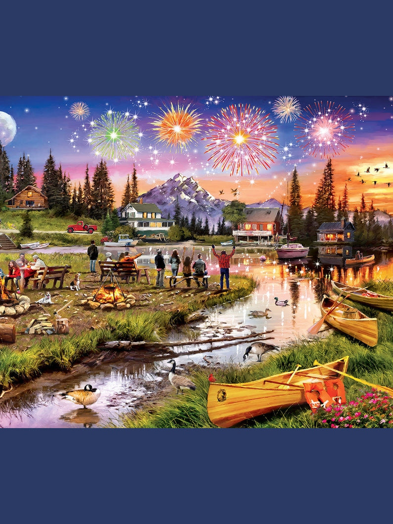 Puzzle 1000 Pc Art Gallery Fire Works On The Mountain 72270 