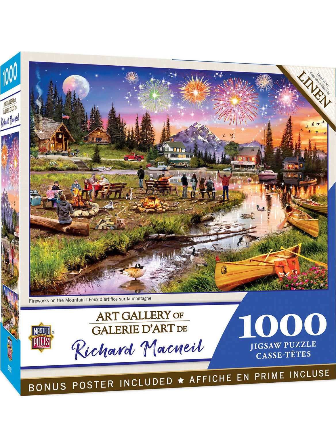 Puzzle 1000 Pc Art Gallery Fire Works On The Mountain 72270 