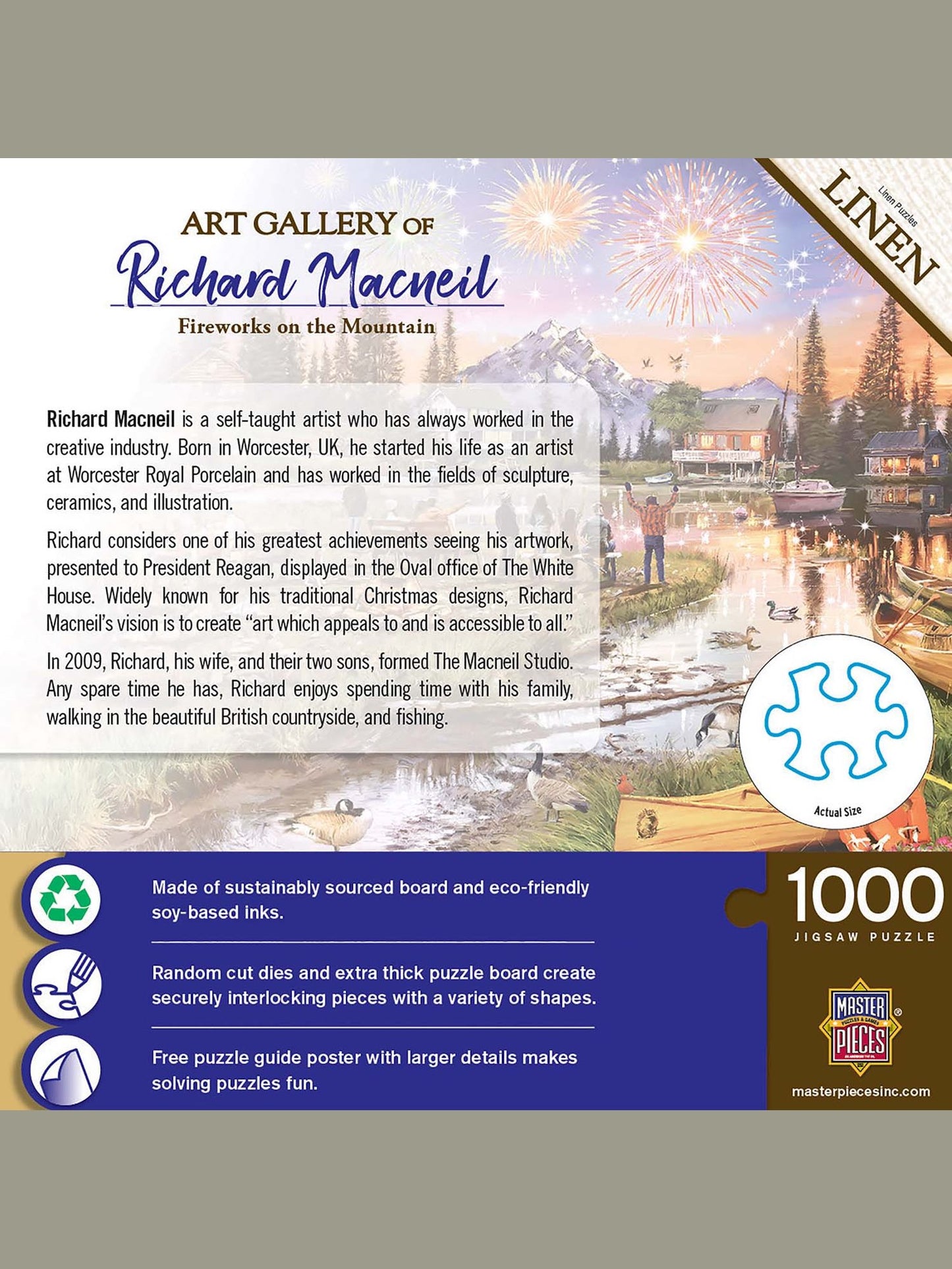 Puzzle 1000 Pc Art Gallery Fire Works On The Mountain 72270 