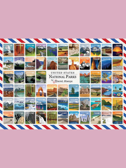 Puzzle 1000 Pc America's National Parks By Travel Stamps  72377.01 