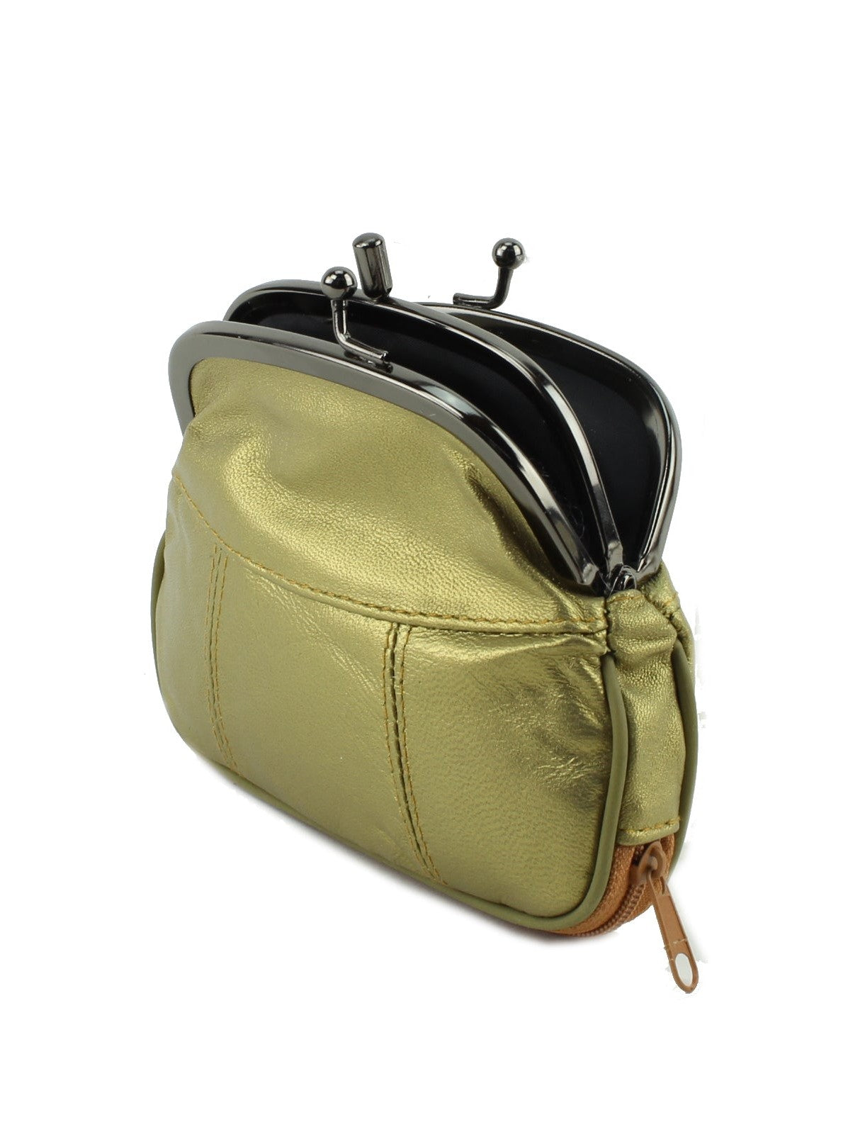 Coin Purse Gold Medium  Leather 708Ast