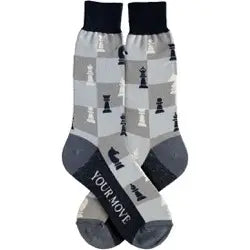 Men's Sock - Your Move Chess - 7088M 