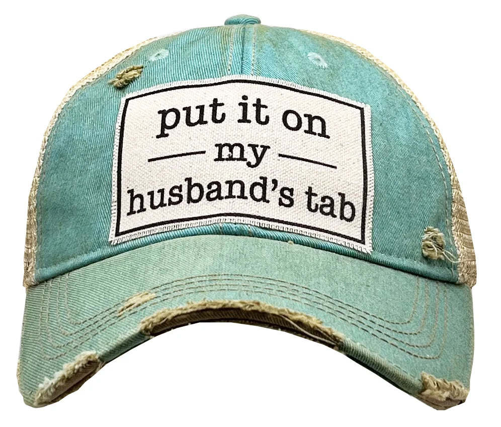 Baseball Hat Teal Blue My Husband's TabMbw709