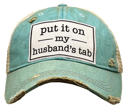 Baseball Hat Teal Blue My Husband's TabMbw709