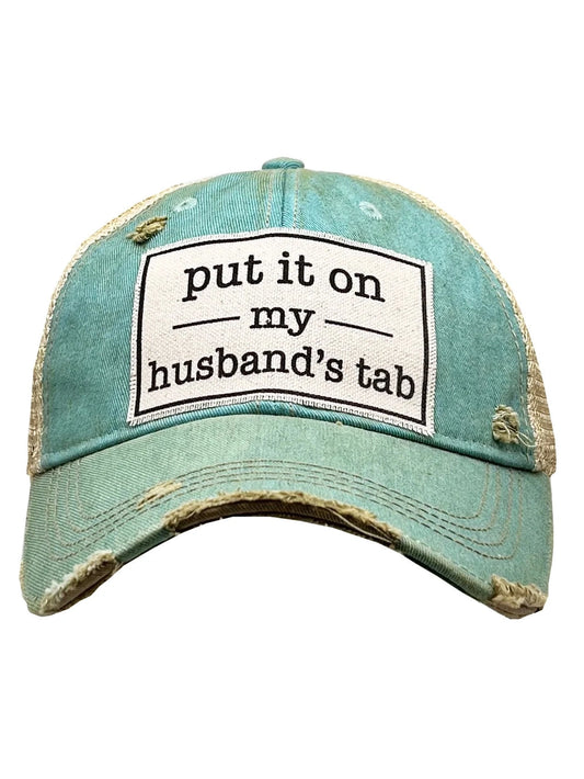 Baseball Hat Teal Blue My Husband's TabMbw709