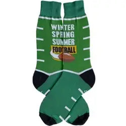 Men's Socks - Novelty, crew sock, fun - Winter Spring Football 