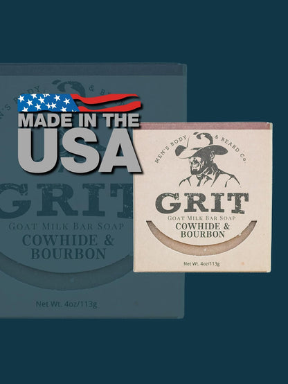 Bar Soap Cowhide &amp; Bourbon Goats Milk Soap Grit Soap Supply&nbsp; Gbs-Chb