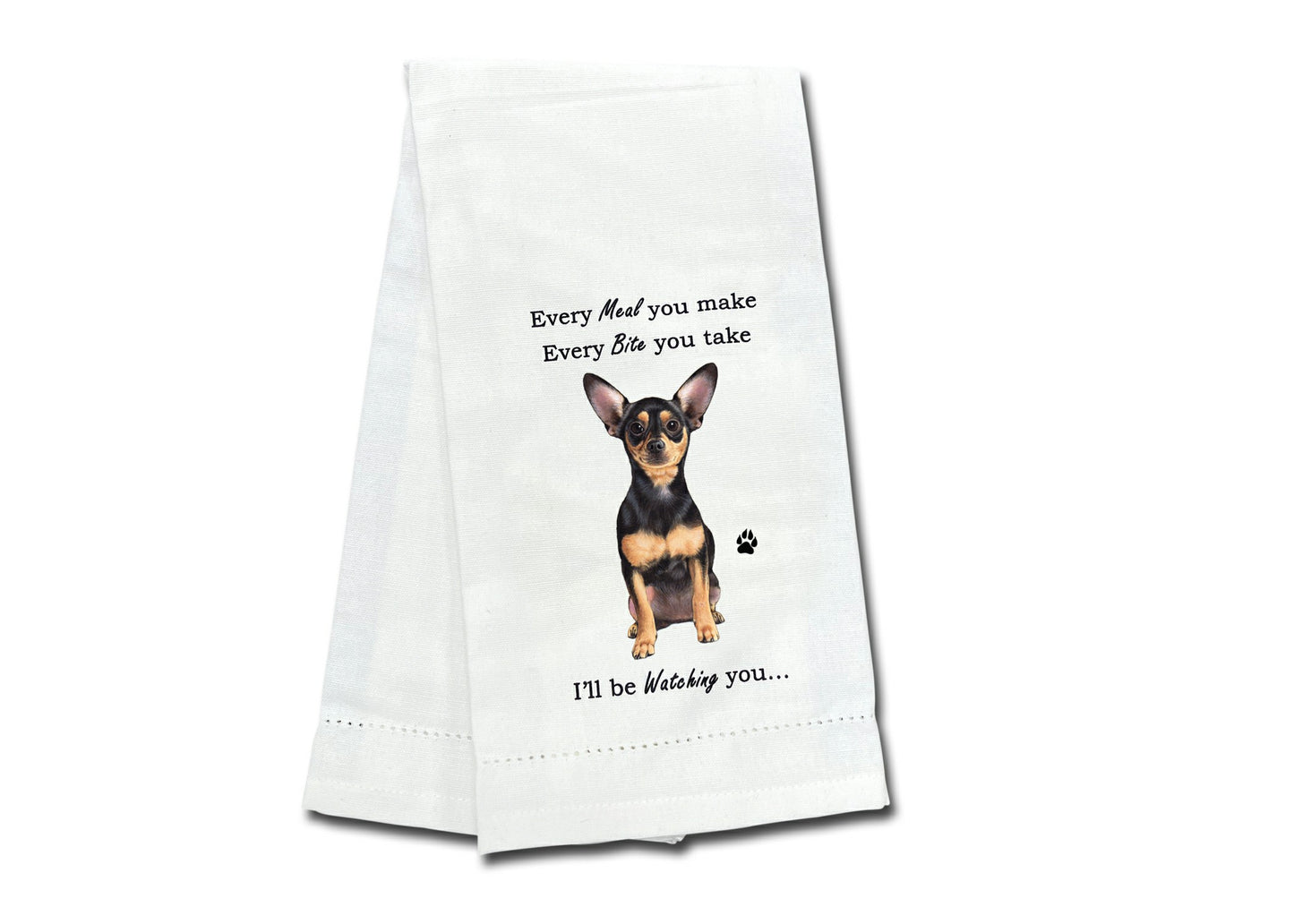 Kitchen Towel - Black Chihuahua Dog - 711-11 