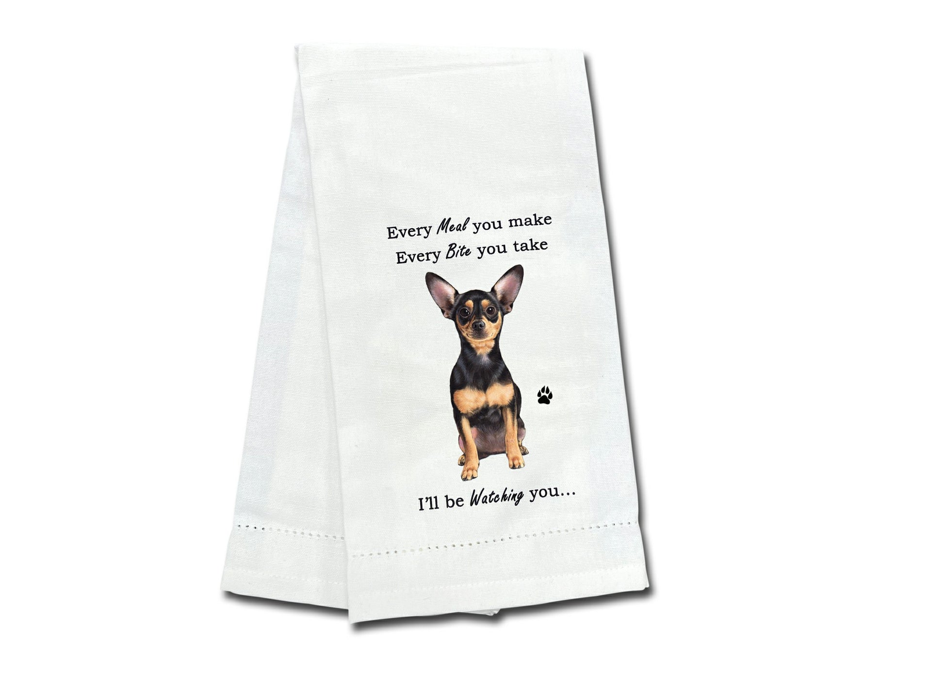 Kitchen Towel - Black Chihuahua Dog - 711-11 