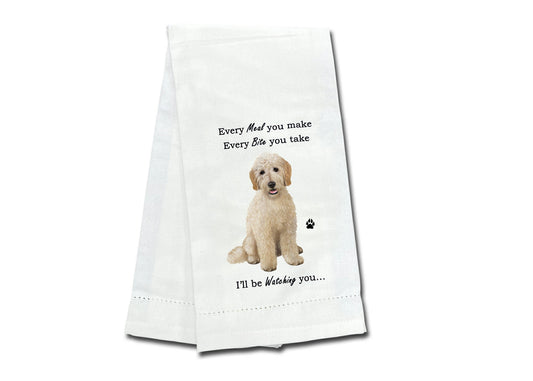 Kitchen Towel-Black Goldendoodle-Every Bite You Take-711-134 