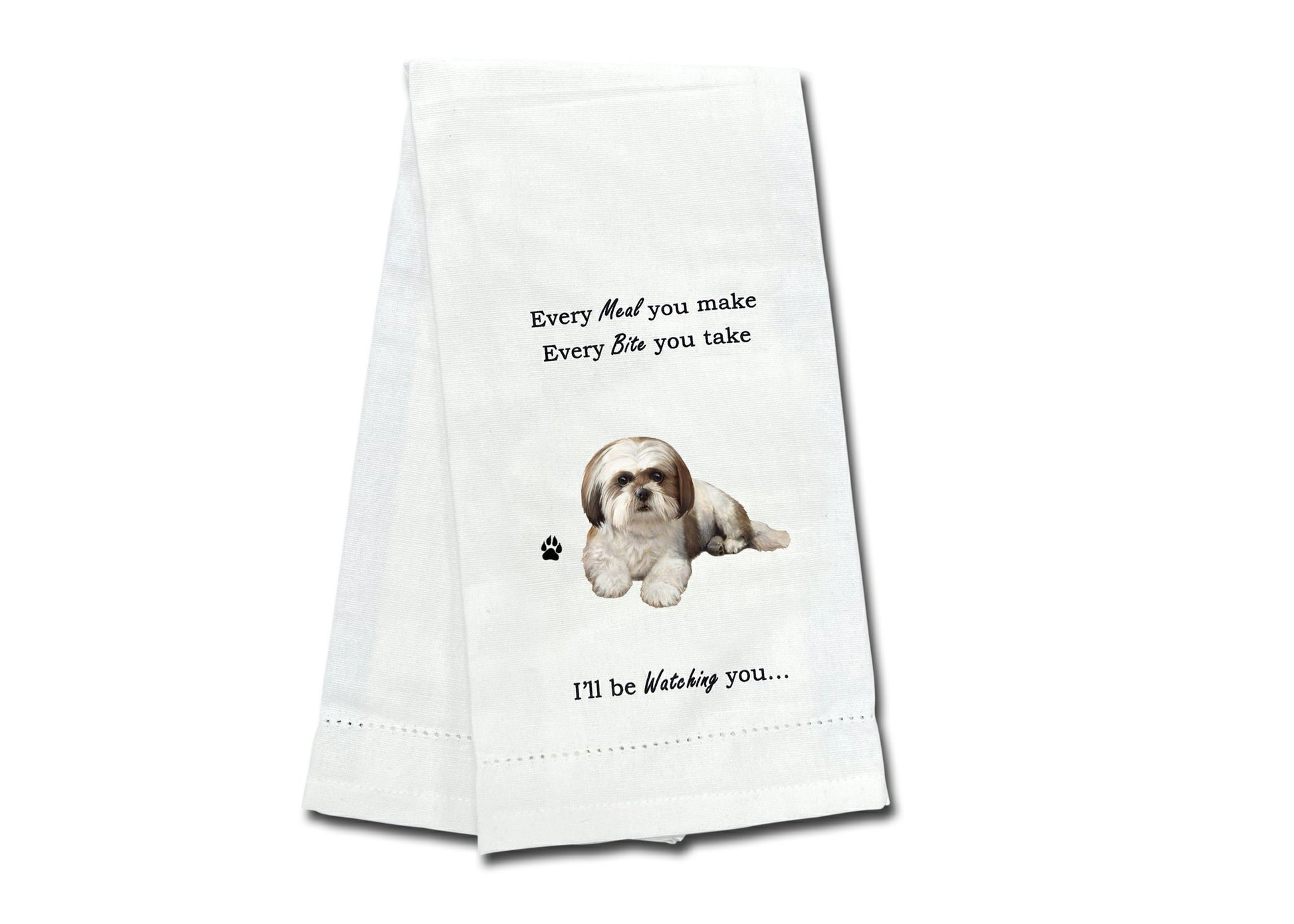 Kitchen Towel - Tan/White Shih Tzu Dog - 711-87 