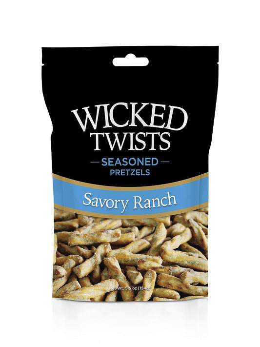 Wicked Twists Savory Ranch Seasoned Pretzels Psr1205