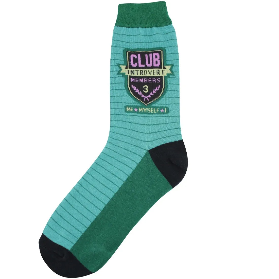 Women's Sock Introvert Club Teal/Blue 7128 