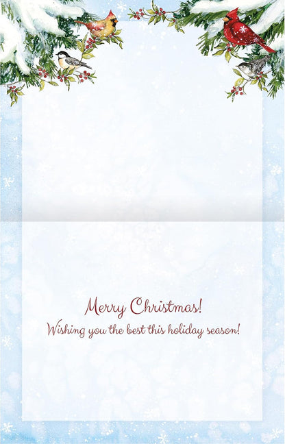 Card Christmas Winter Birds Assorted 18Pk  1008129