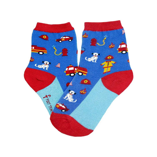 Kid's Socks Two Sizes available  Fire truck  7136 