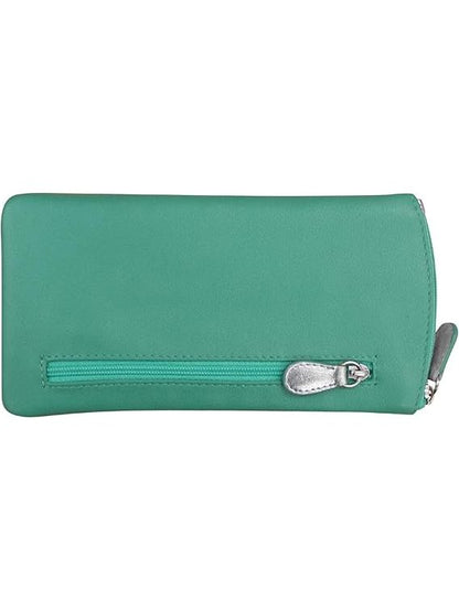 Eye Glass Case Leather Turquoise/Silver 6462 