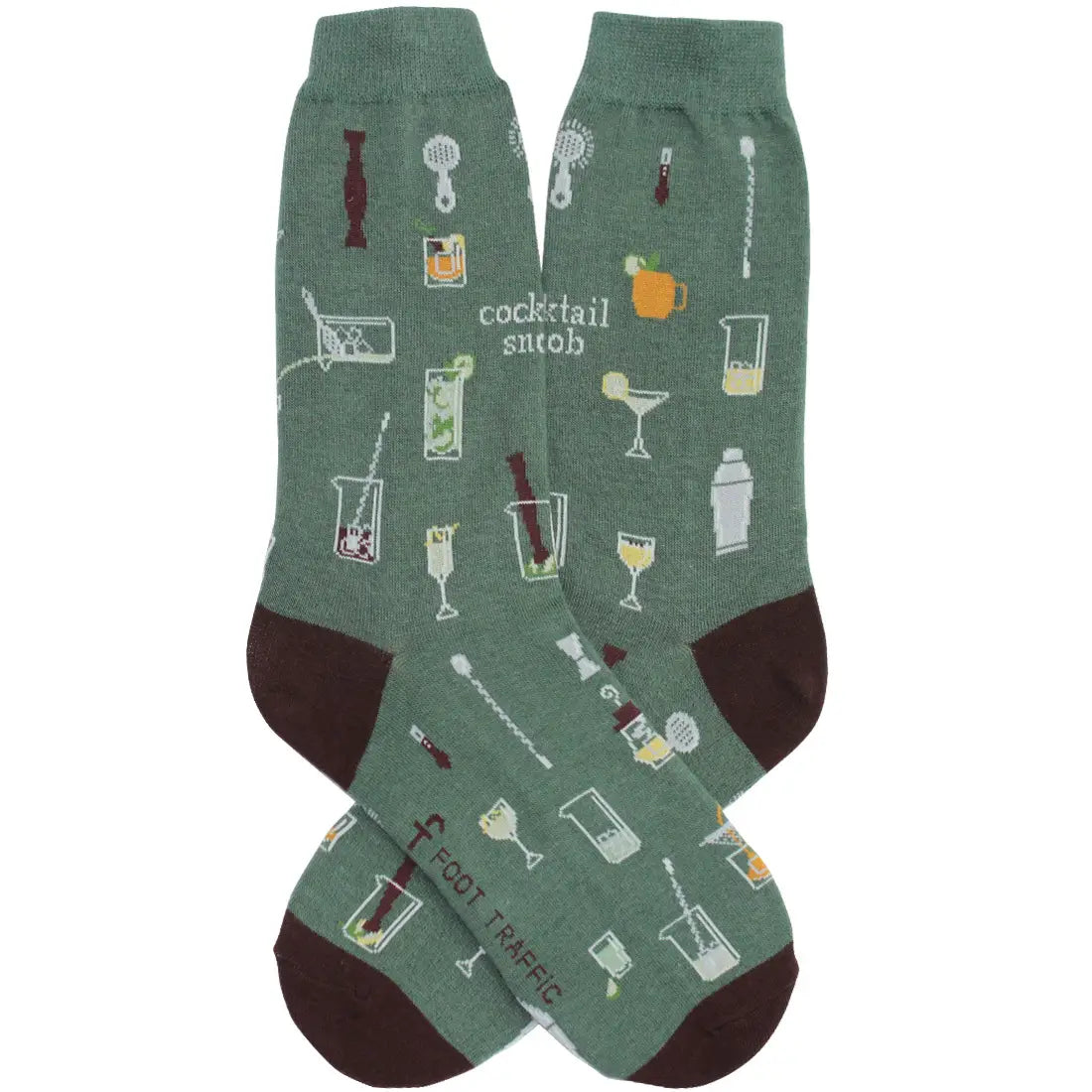 Women's Sock Cock Tail Snob Green 7150 