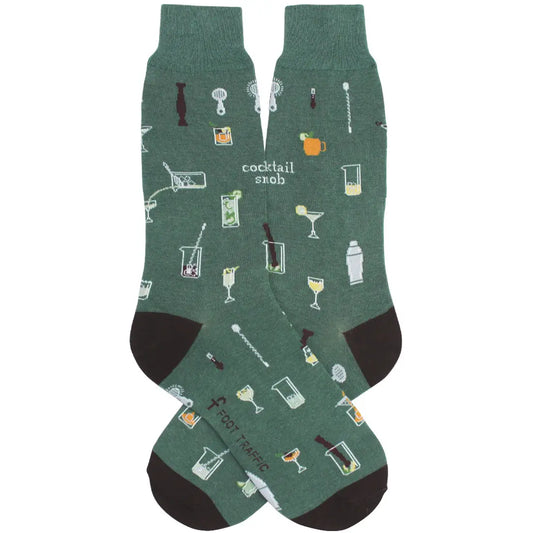 Men's Sock Cocktail Snob Green 7150M 