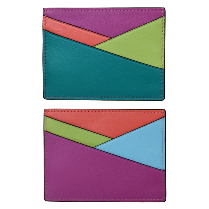 Card Holder Asymmetric Paradise Multi Leather RFID Blocking 7173 