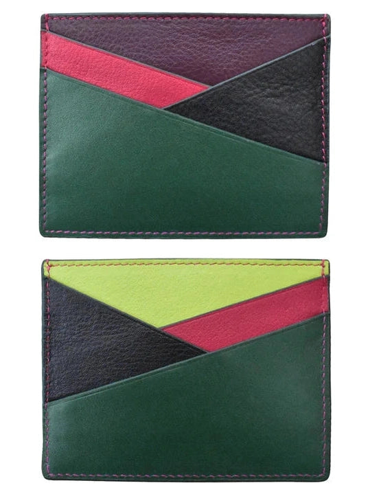 Card Holder Asymmetric Forest Multi Leather RFID Blocking 7173 