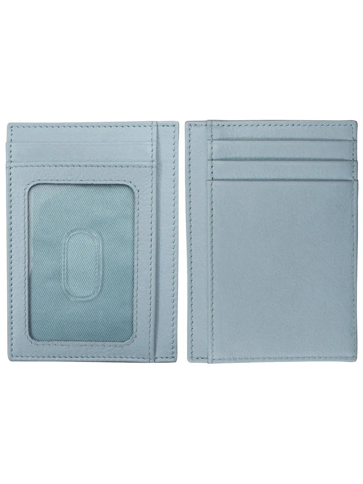 Id Card Case Chambray Leather 7176 