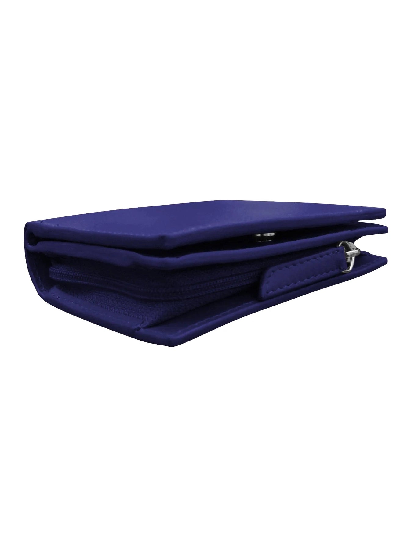 Wallet Small Snap Zipper Cobalt Leather 7177 