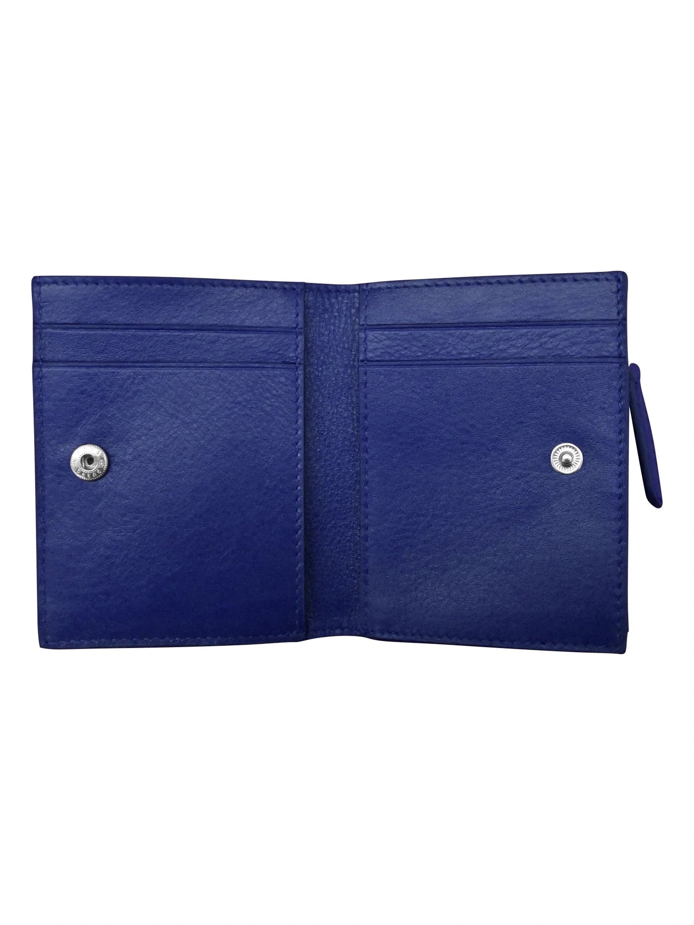 Wallet Small Snap Zipper Cobalt Leather 7177 