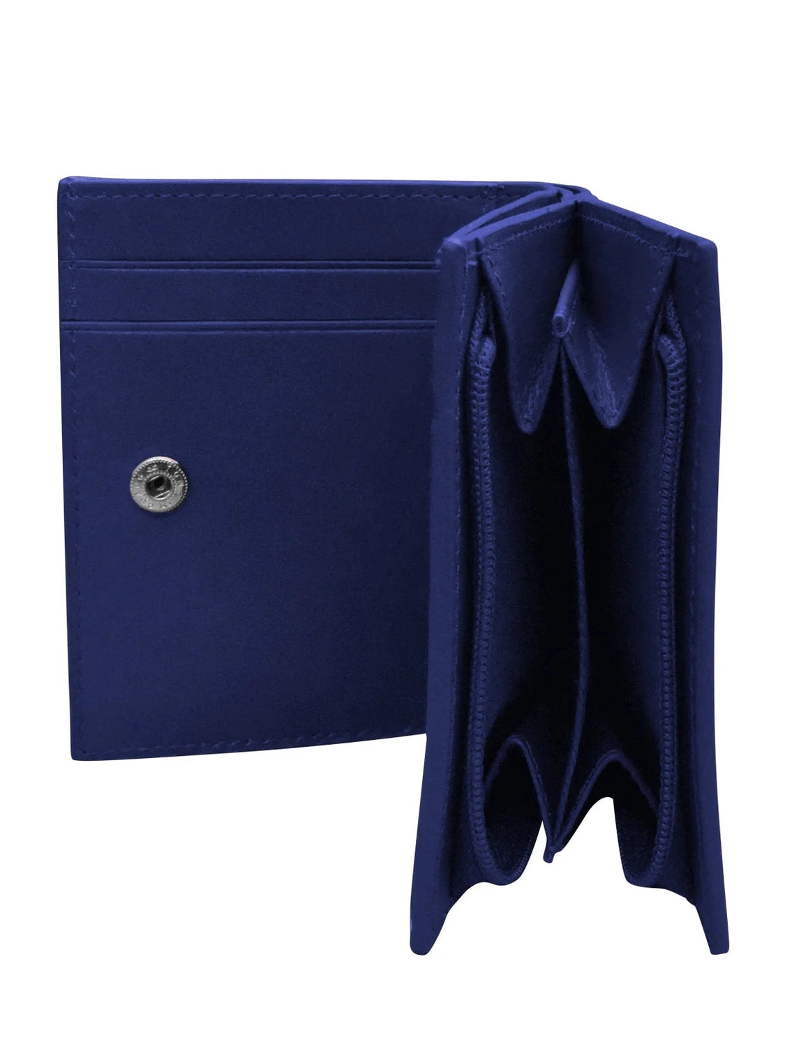 Wallet Small Snap Zipper Cobalt Leather 7177 