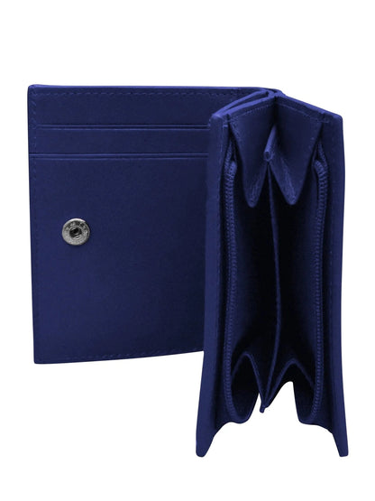 Wallet Small Snap Zipper Cobalt Leather 7177 