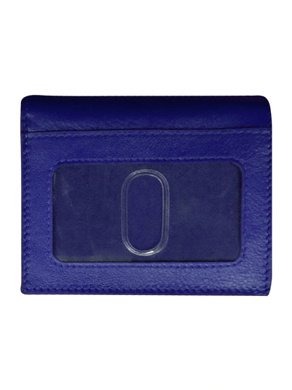 Wallet Small Snap Zipper Cobalt Leather 7177 