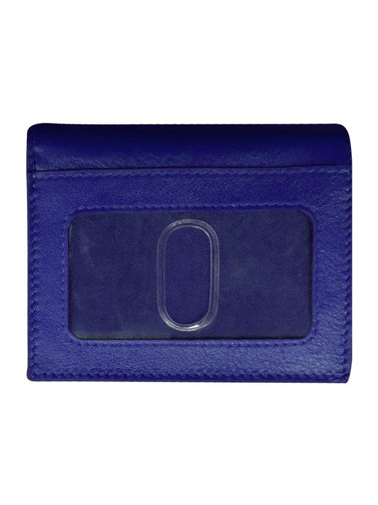 Wallet Small Snap Zipper Cobalt Leather 7177 