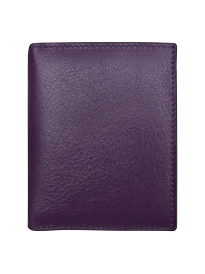 Wallet Small Snap Zipper Purple Leather 7177 