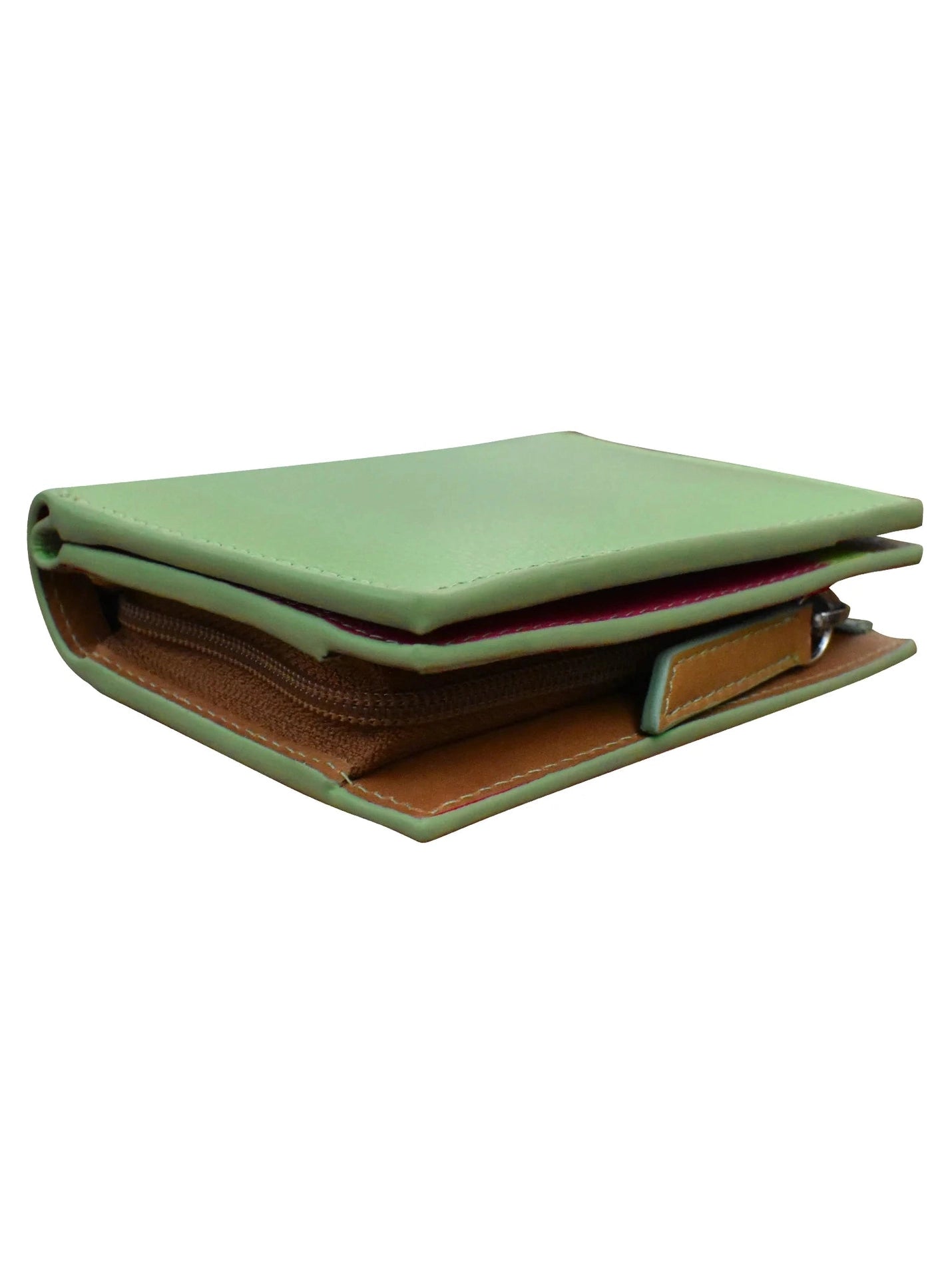 Wallet Small Snap Zipper Sage Multi Leather 7177 