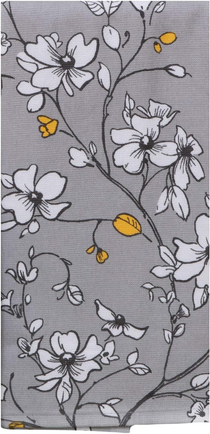 Kay Dee-Tea Towel&nbsp; Sweet Grey Floral&nbsp; Dual Purpose Terry R4882
