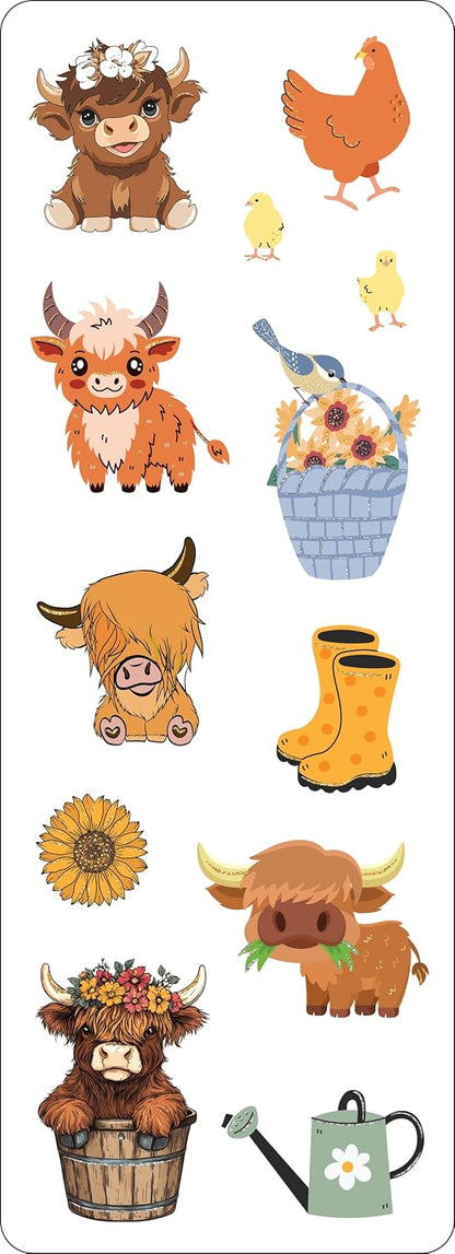 Sticker Set Highland Cow 70pc 347138