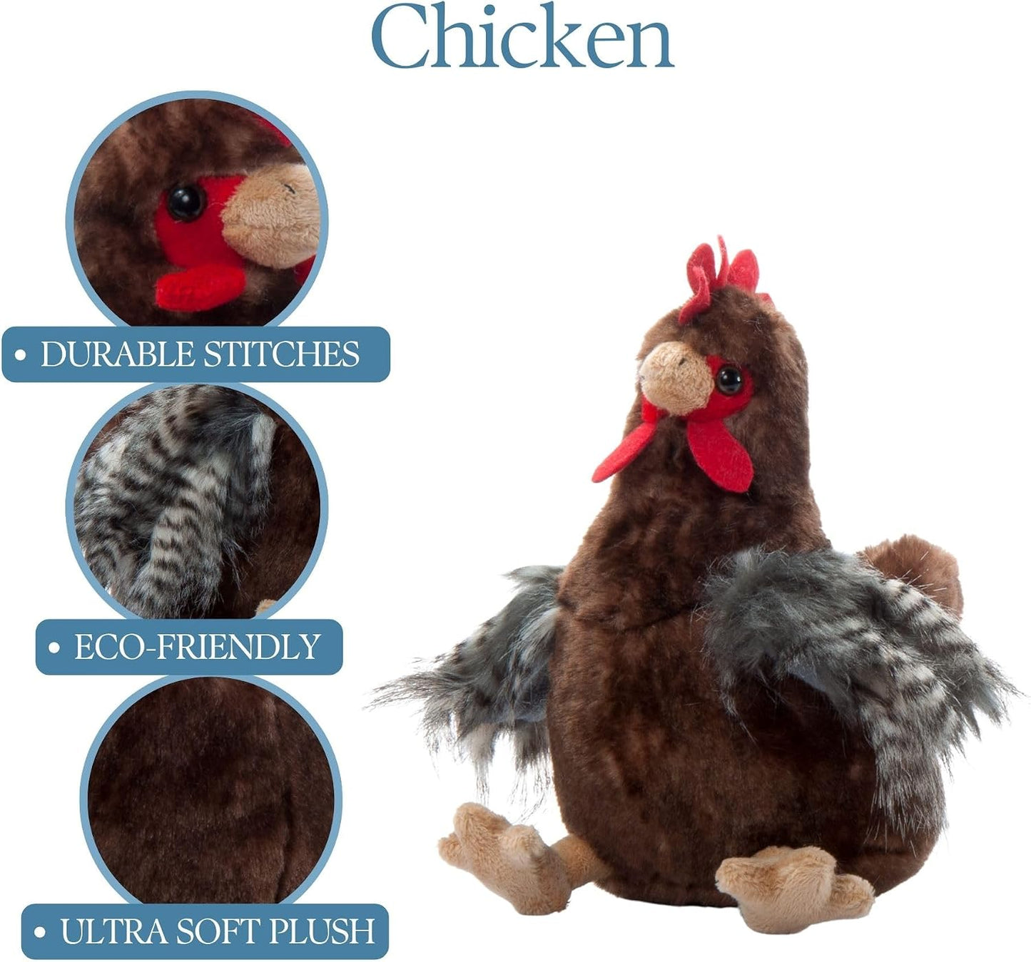 Zoologee- Wild Onez Chicken Brow Brown 8" 420156