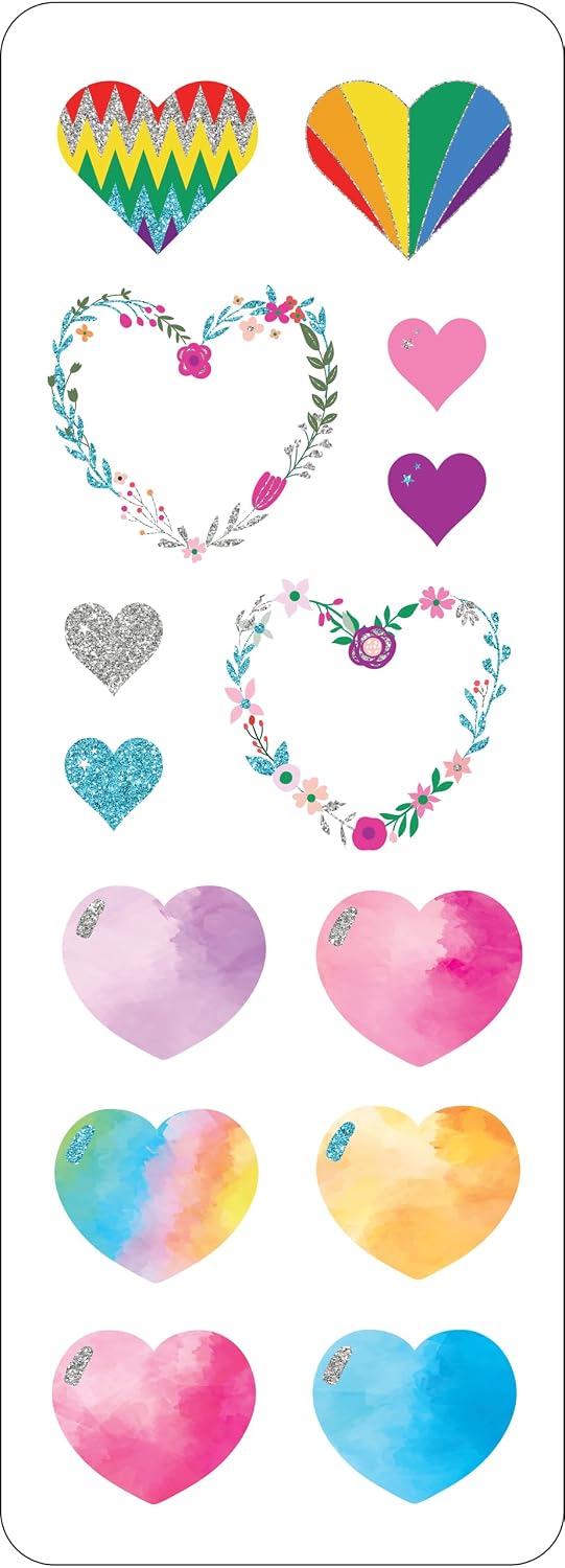 Sticker Set Hearts 120pc 340702
