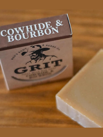 Bar Soap Cowhide &amp; Bourbon Goats Milk Soap Grit Soap Supply&nbsp; Gbs-Chb