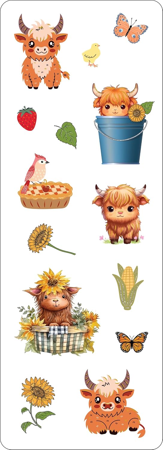Sticker Set Highland Cow 70pc 347138